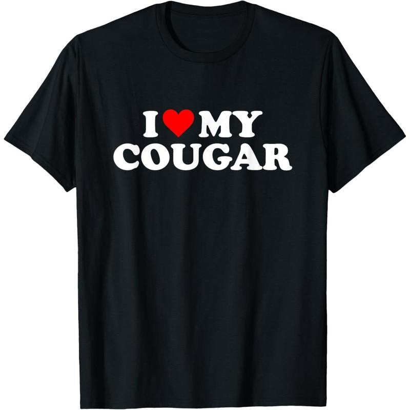 I Heart My Cougar T-Shirt made in usa Hoodie, Sweatshirt | UrbanDripWear.com