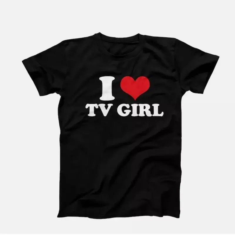 I Heart Tv Girl T-Shirt, I Love TV Girl T Shirt, Tv Girl Artist Shirt Top Womenswear Hoodie, Sweatshirt | UrbanDripWear.com