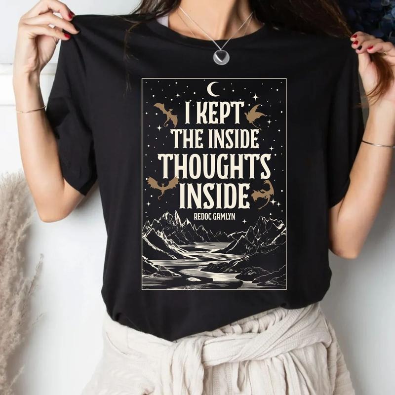 I Kept The Inside Thoughts Inside Shirt, Basgiath War College, Fourth Wing Shirt, Onyx Storm Shirt, Quest Squad, Dragon...