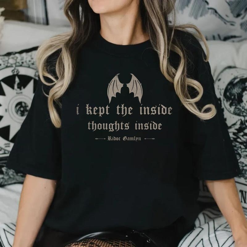 I Kept The Inside Thoughts Inside Shirt, Quest Squad Sweater, Fourth Wing Shirt, Bookish Gift, Dragon Rider Sweatshirt,...