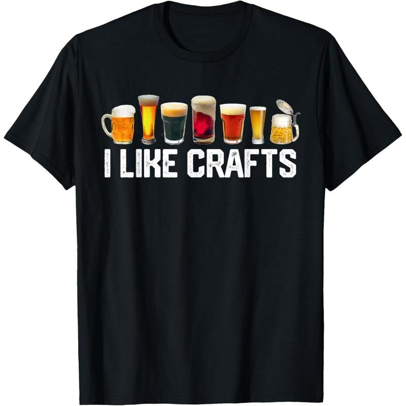 I LIKE CRAFTS Craft Beer Microbrew Hops Funny Gift Dad Men T-Shirt made in us Hoodie, Sweatshirt | UrbanDripWear.com