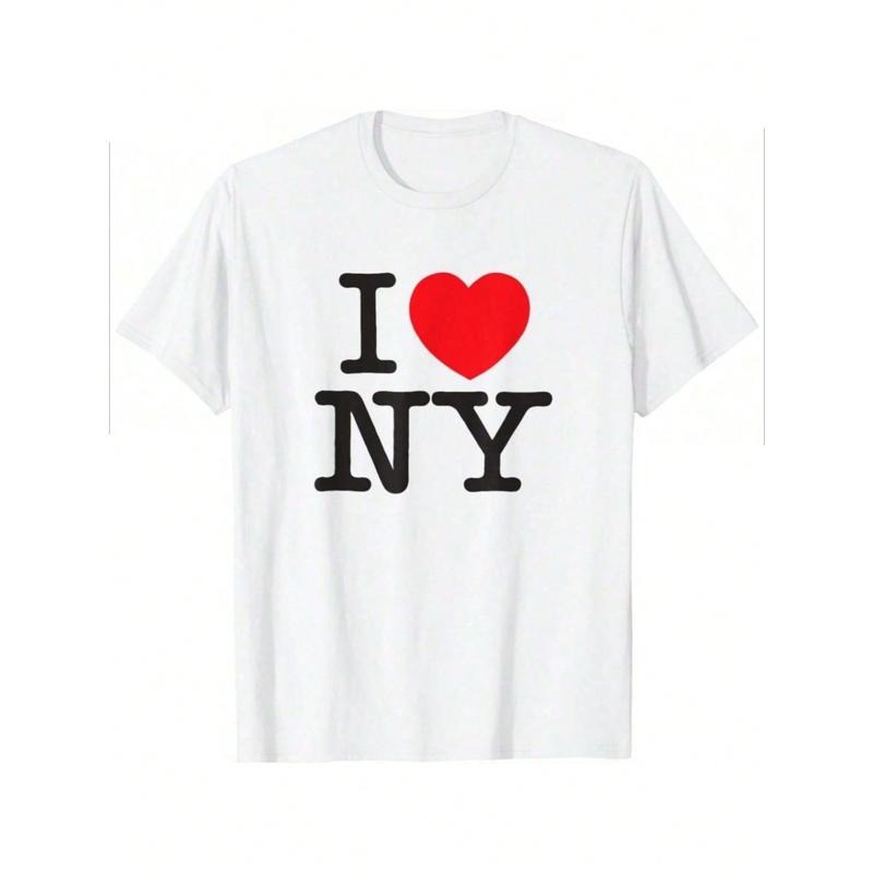 I LOVE NY Classic Logo T-Shirt For Men, Cotton Unisex Graphic T Shirts Hoodie, Sweatshirt | UrbanDripWear.com