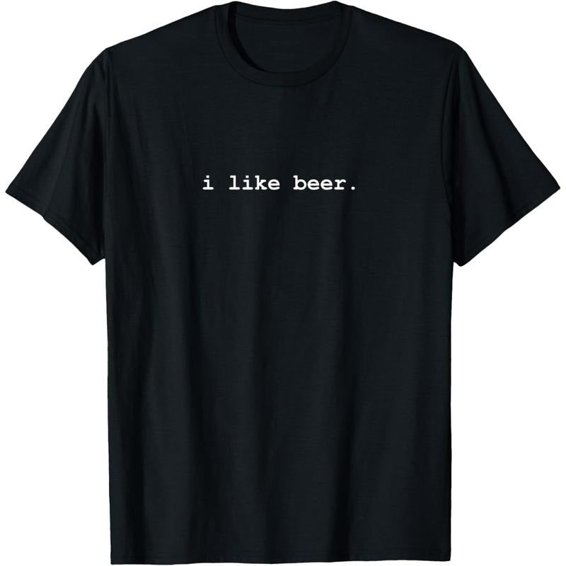I Like Beer Minimalist Funny Drinking T-Shirt T-Shirt made in us Hoodie, Sweatshirt | UrbanDripWear.com