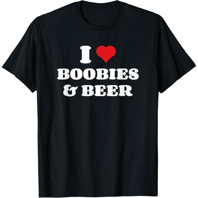 I Love Boobies And Beer Funny Humorous T-Shirt  made in us Hoodie, Sweatshirt | UrbanDripWear.com
