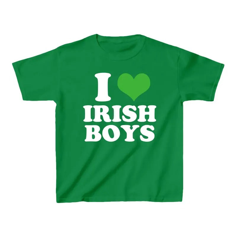 I Love Irish Boys Baby T-Shirt, 100% Cotton Made In USA Hoodie, Sweatshirt | UrbanDripWear.com
