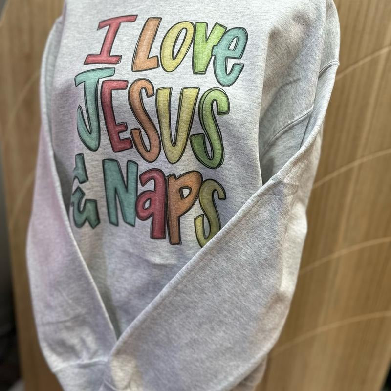 I Love Jesus and Naps Christian Sweatshirt or Tee Hoodie | UrbanDripWear.com