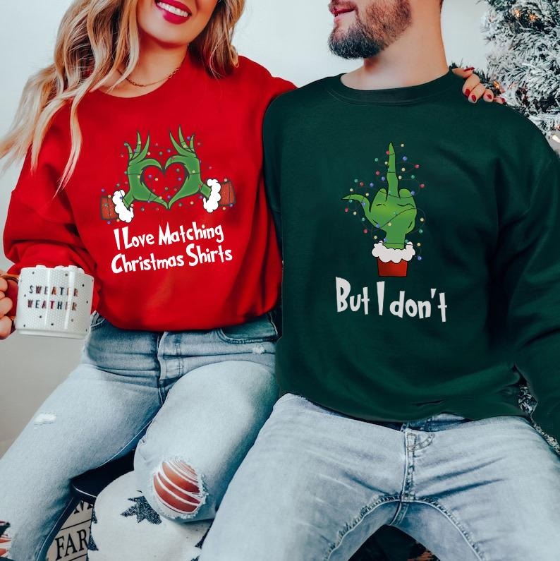 I Love Matching Christmas Shirt