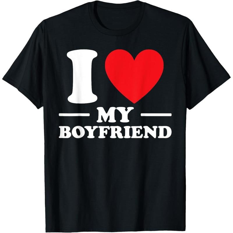 I Love My Boyfriend Tee I Heart My Boyfriend Cute Cool BF T-Shirt made in usa Hoodie, Sweatshirt | UrbanDripWear.com