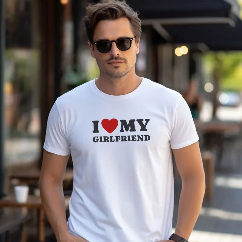 I Love My Girlfriend Mens T-Shirt Gift Joke Birthday Valentines Day Hoodie, Sweatshirt | UrbanDripWear.com