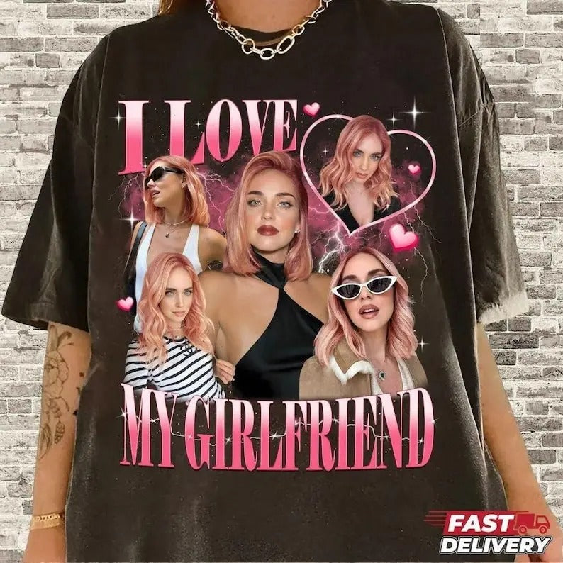 I Love My Girlfriend Shirt Custom Photo, Valentine Gift I Love My Girlfriend Custom Picture, Girlfriend Bootleg Tee...