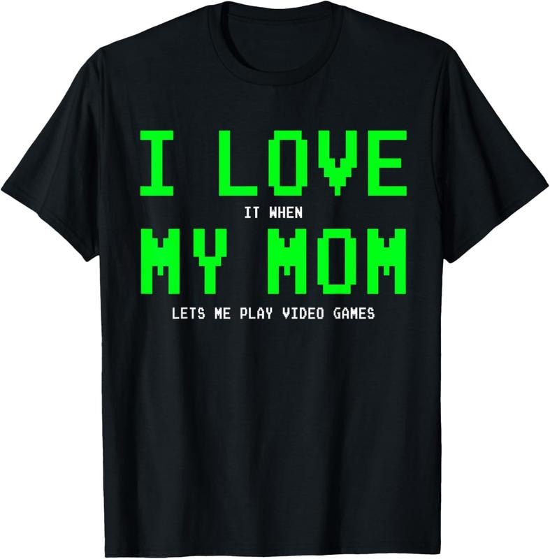 I Love My Mom - Gamer Gifts Gaming Teen Boys Video Game T-Shirt Streetwear Casual Hoodie, Sweatshirt | UrbanDripWear.com