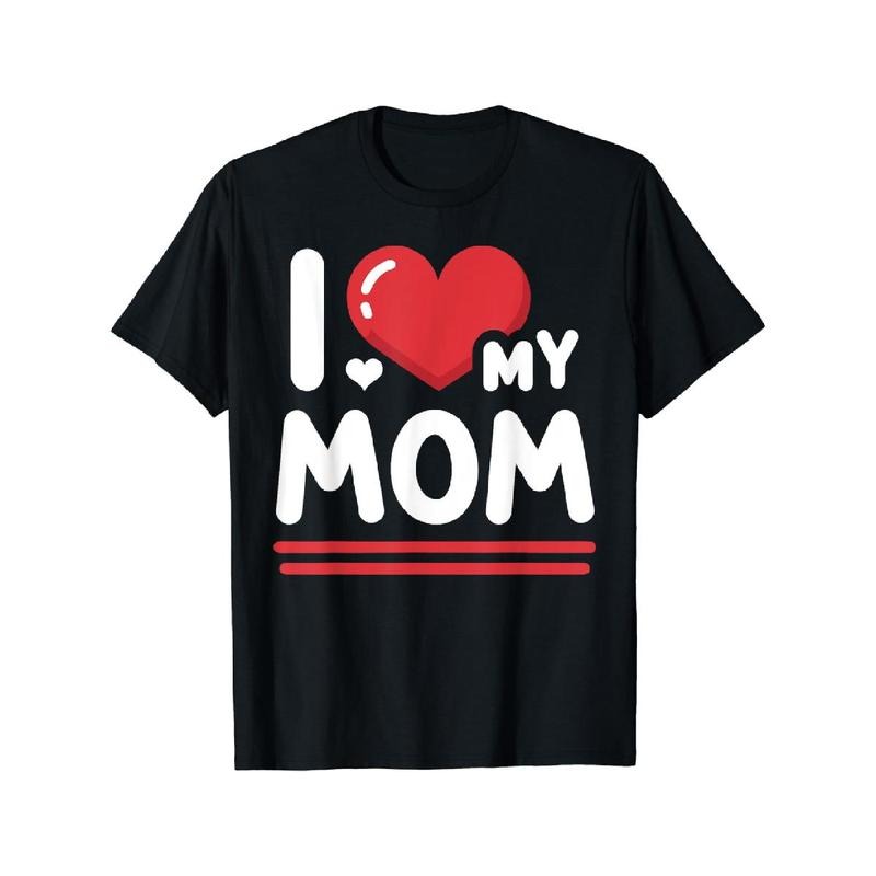 I Love My Mom Heart T-Shirt Graphic Graphic Tees Hoodie, Sweatshirt | UrbanDripWear.com