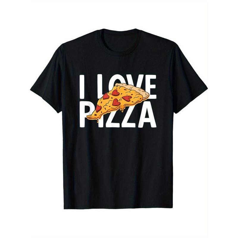 I Love Pizza T-Shirt Summer Comfortable Casual Short Sleeve T-Shirt made in usa Hoodie, Sweatshirt | UrbanDripWear.com