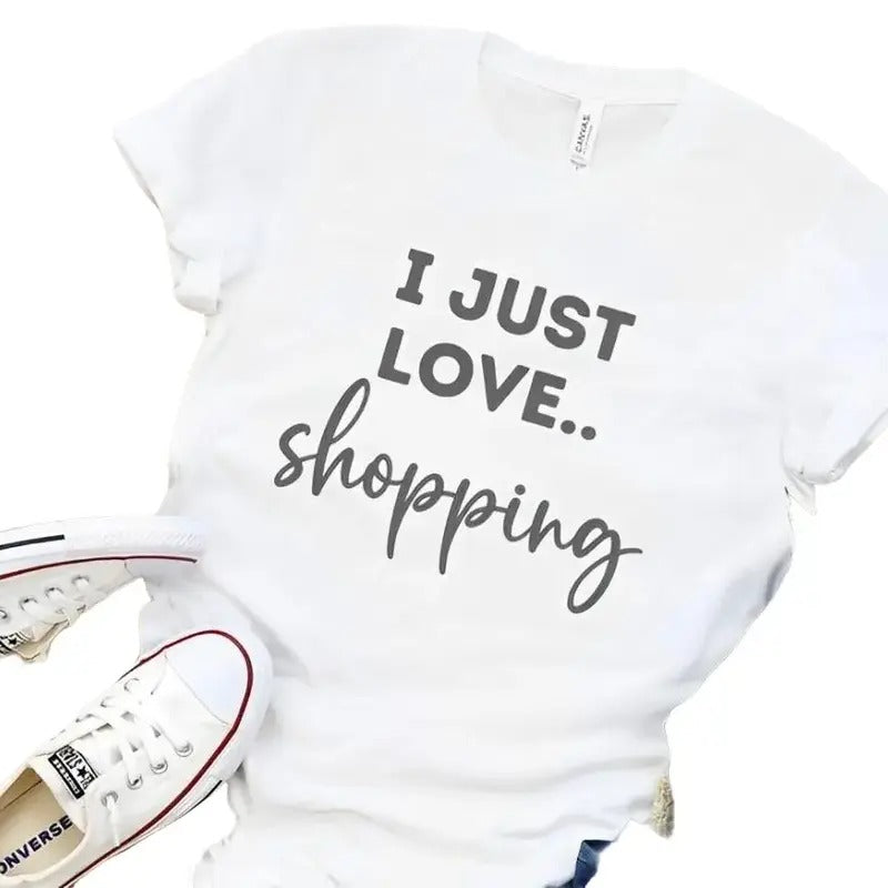 I Love Shopping T-shirt Casual Fabric Hoodie, Sweatshirt | UrbanDripWear.com