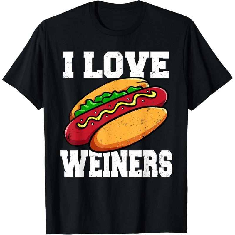 I Love Weiners Hotdog Camping Funny Graphic T-Shirt made in usa Hoodie, Sweatshirt | UrbanDripWear.com