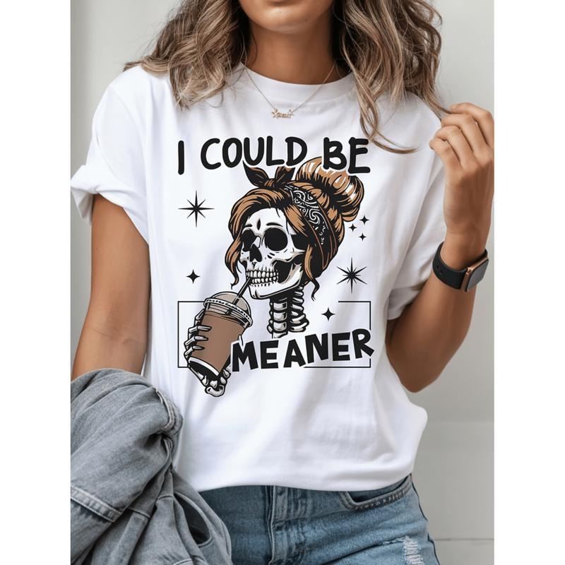 I Meaner Summer Must Have New Product Suitable For Spring And Summer Comfortable And Casual T Shirt For Women Soft Crew...