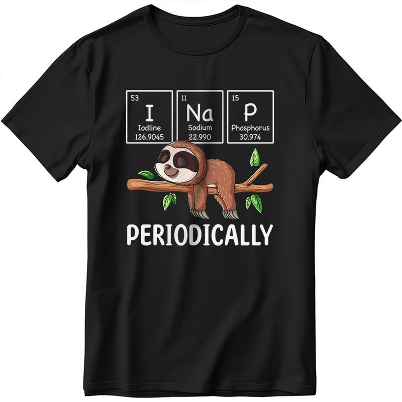 I Nap Periodically Science Sloth Periodic Table Elements T-Shirt Hoodie, Sweatshirt | UrbanDripWear.com