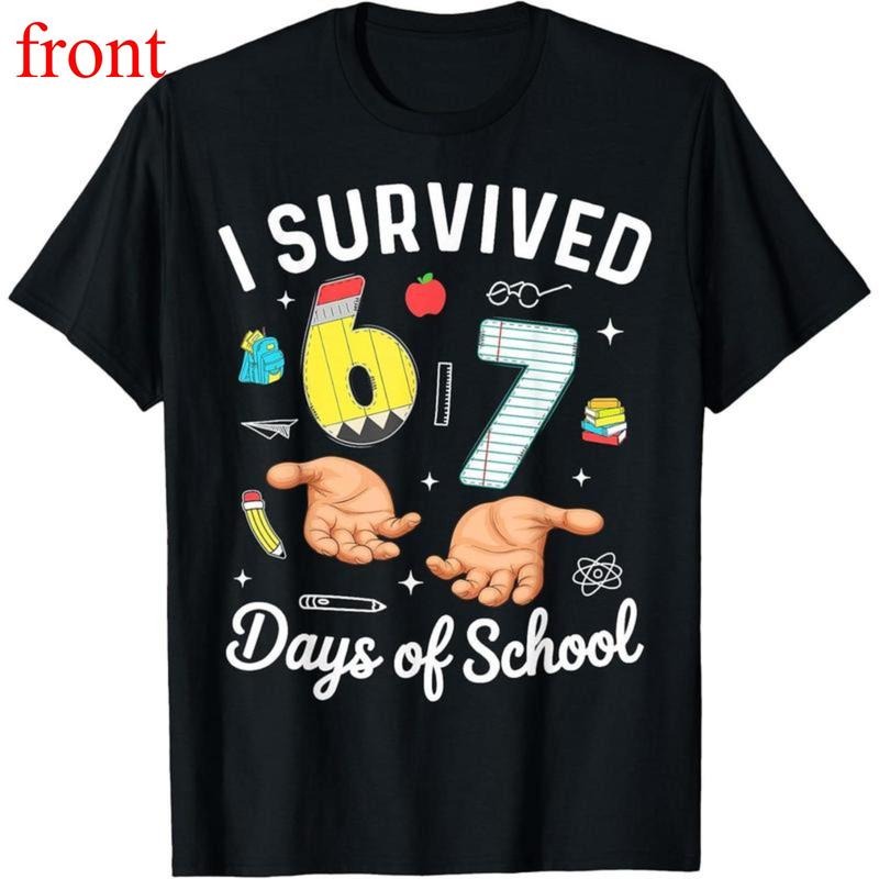 I Survived 67 Days of School Funny Six Seven Meme 6 7 Hands T-Shirt Hoodie, Sweatshirt | UrbanDripWear.com