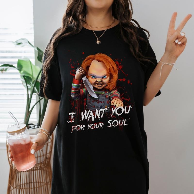 I Want You For My Soul Child's Play Movie Lovers Tee Chucky Halloween Horror Shirt Hoodie, Sweatshirt | UrbanDripWear.com