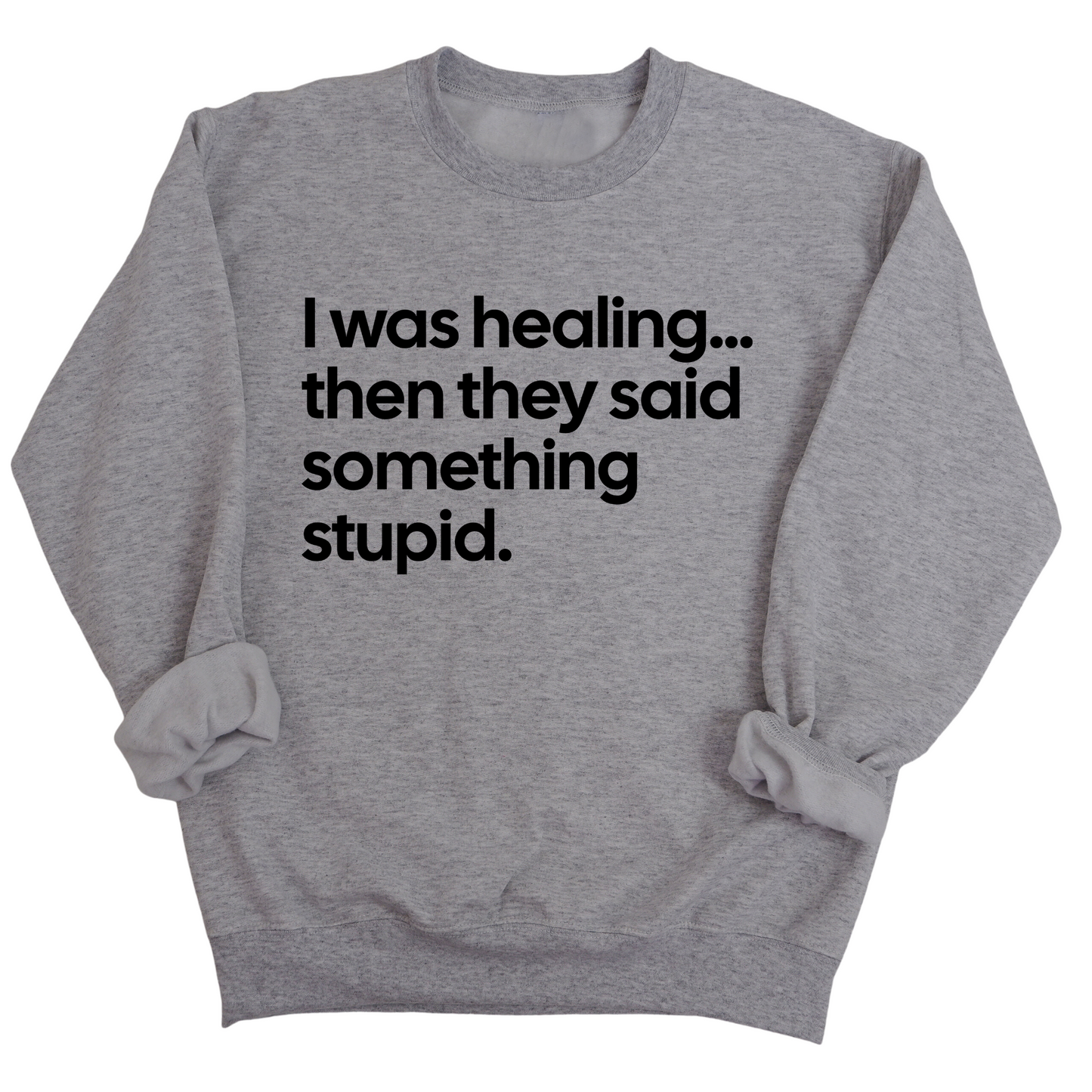 I Was Healing. Then They Said Something Stupid Unisex Sweatshirt