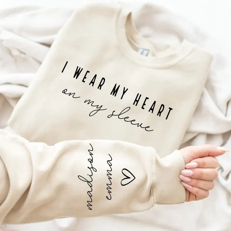 I Wear My Heart On My Sleeve Sweatshirt, Hoodie, T-Shirt | UrbanDripWear.com