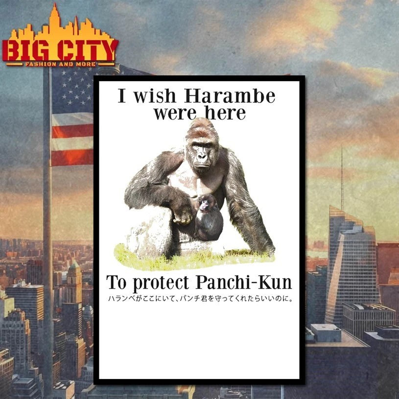 I Wish Harambe Were Here To Protect Panchi-Kun t-shirt