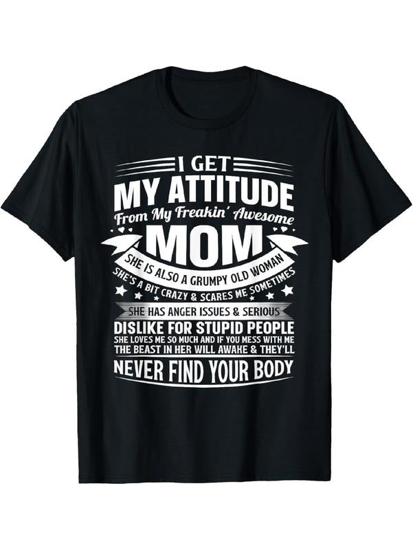 I get my attitude from mom gifts for mom from daughter son T-Shirt Streetwear Casual Hoodie, Sweatshirt | UrbanDripWear.com