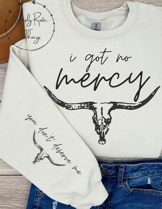 I got no mercy, cowgirl hoodie, western sweatshirt, girl   Hoodie and Sweater; T-shirt Cotton Womenswear