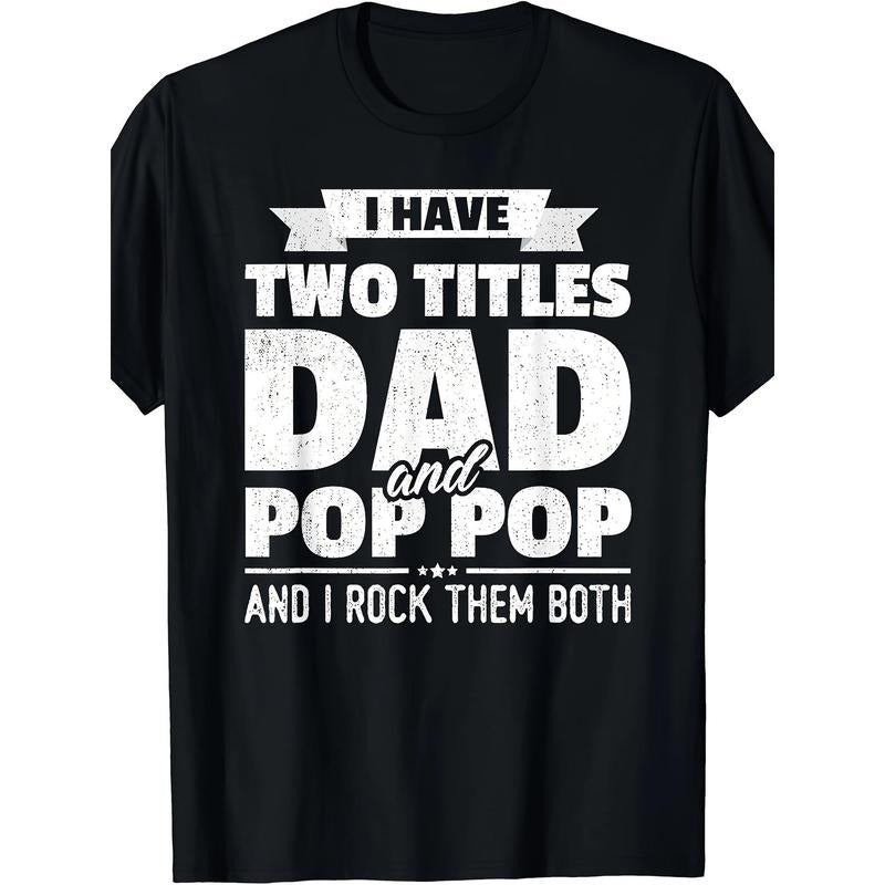 I have two titles, Dad and Grandpa, Father's Day gift T-shirt, pattern made in usa Hoodie, Sweatshirt | UrbanDripWear.com