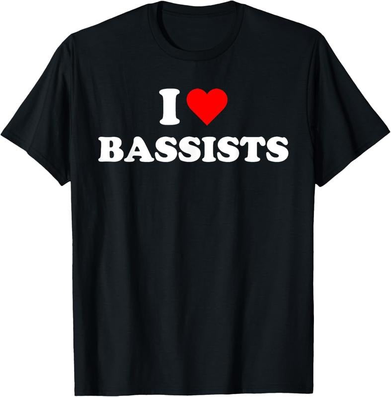 I heart BASSISTS Guitar Music Lover Cute bass guitar players T-Shirt Cotton Fit Hoodie, Sweatshirt | UrbanDripWear.com