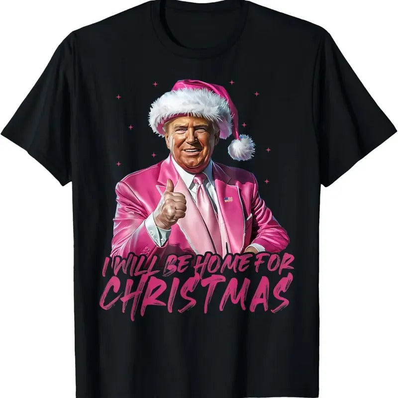 I'll Be Home For Christmas Funny Santa Trump Xmas Pajamas T-Shirt Hoodie, Sweatshirt | UrbanDripWear.com