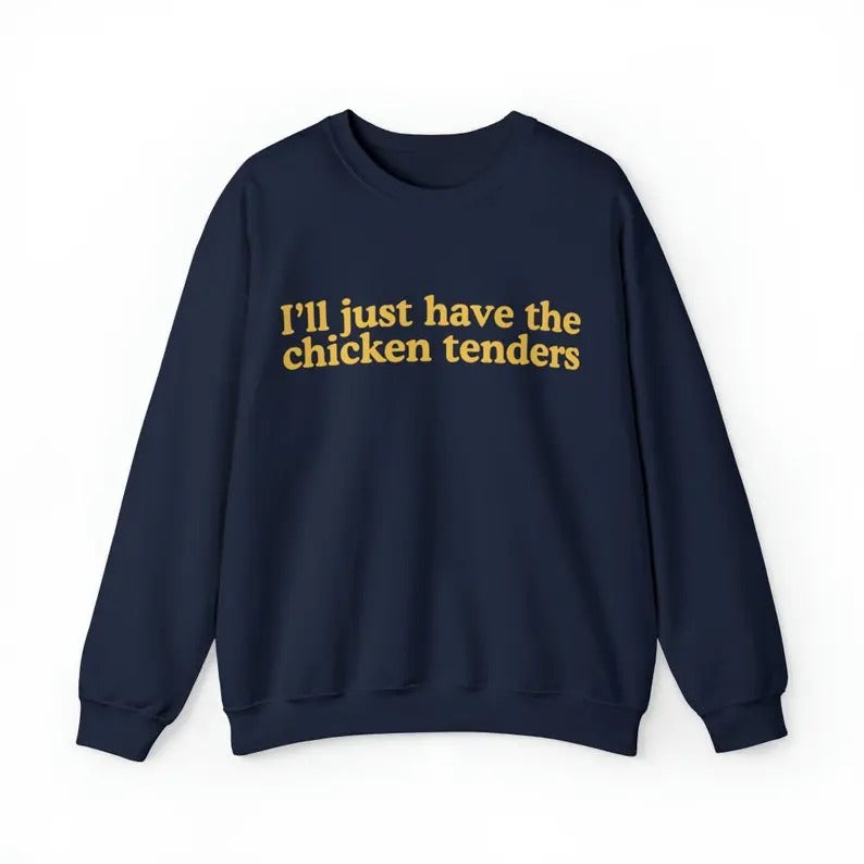 I'll Just Have The Chicken Tenders Shirt, Chicken Nugget Lover, Funny Shirt Collar Cotton Casual Classic Fabric Jersey...