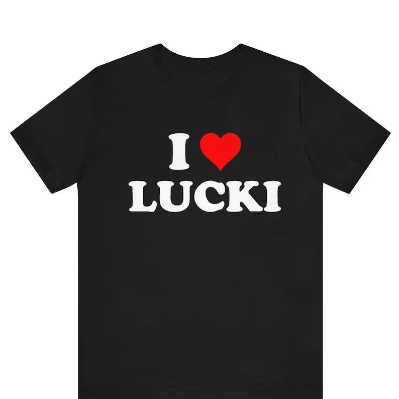 I love Lucki, Funny T- Shirt, I heart Lucki, Rapper Graphic , I Love Lucki I Heart Lucki , Red Heart T-Shirt, Unisex,...