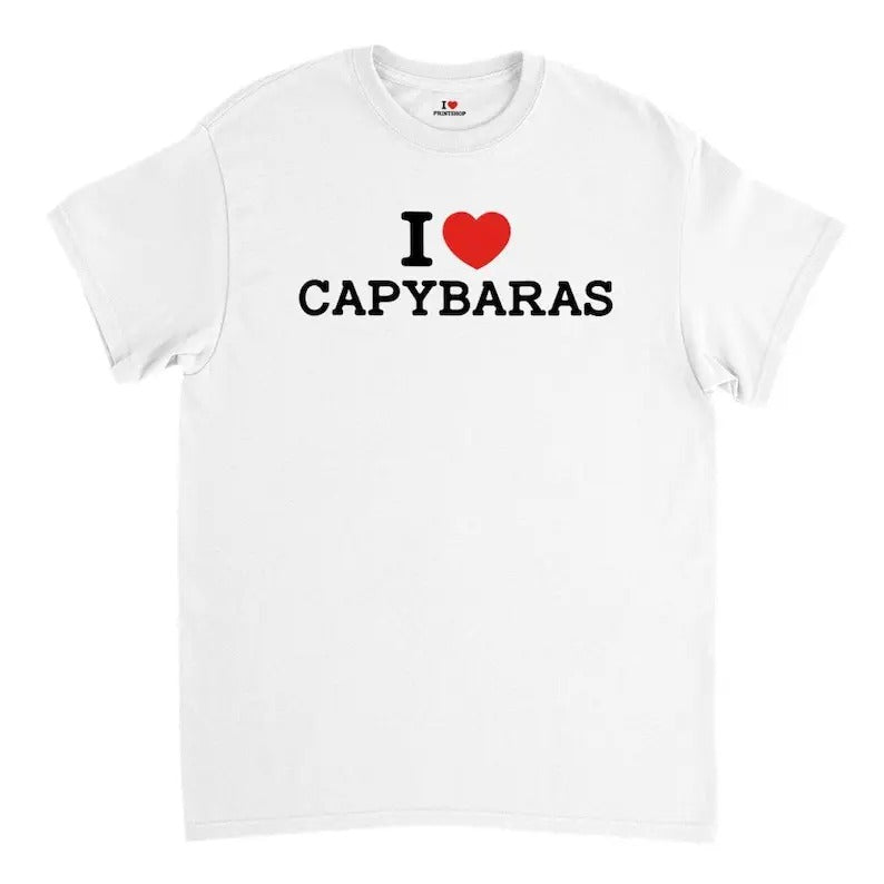 I love capybaras Unisex T-shirt, Unisex, Gift, Graphic T Shirt, Gift For Him, Gift For Her, Menswear Cotton Classic...