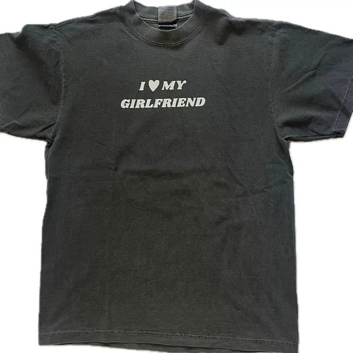 I love my girlfriend t-shirt, Gift For Him, Gift For Her, I love Shirt, I heart shirt, Menswear Crewneck Classic Tee...