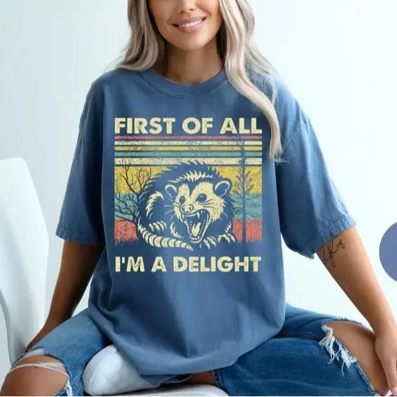 I'm A Delight Shirt, I'm Delightful Tee, Inspirational T-shirt, Motivational Saying Graphic Printed Women's Tops, Funny...