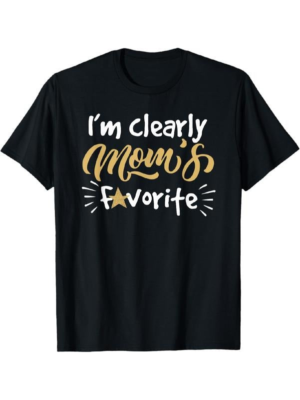 I'm Clearly Mom's Favorite Son or Daughter Shirt Funny Gift T-Shirt Summer Streetwear Hoodie, Sweatshirt | UrbanDripWear.com