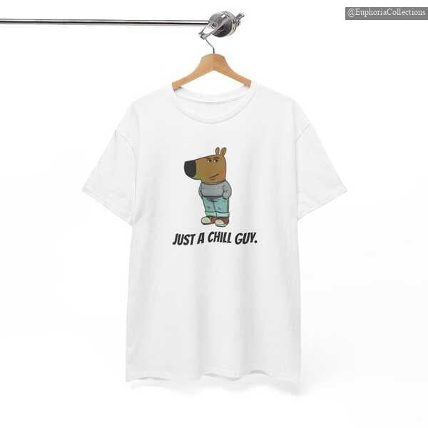 I'm Just A Chill Guy Shirt, TikTok Meme Viral Dog Cartoon Shirt, Chill Guy Meme Gift, Funny Boyfriend Gift Tee , Global...