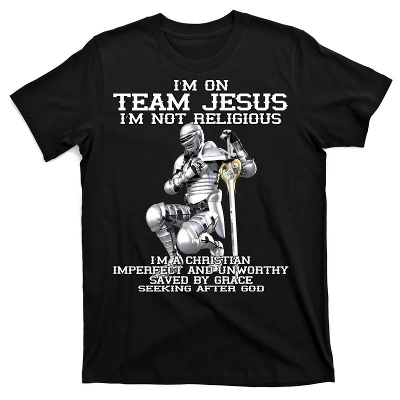 I'm On Team Jesus Christ Christian T-Shirt Menswear Top Hoodie, Sweatshirt | UrbanDripWear.com