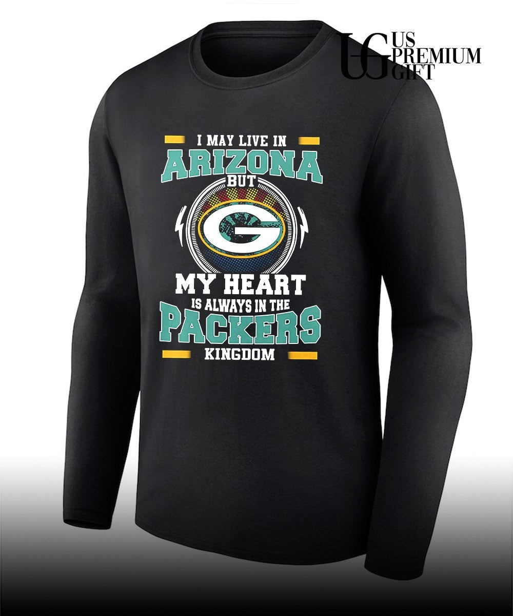 I may live in Arizona but New York Jets my heart is always in the Packers Kingdom shirt