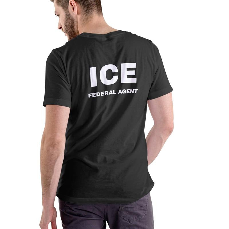 ICE FEDERAL AGENT T Shirt, Unisex Cotton Hoodie, Sweatshirt | UrbanDripWear.com