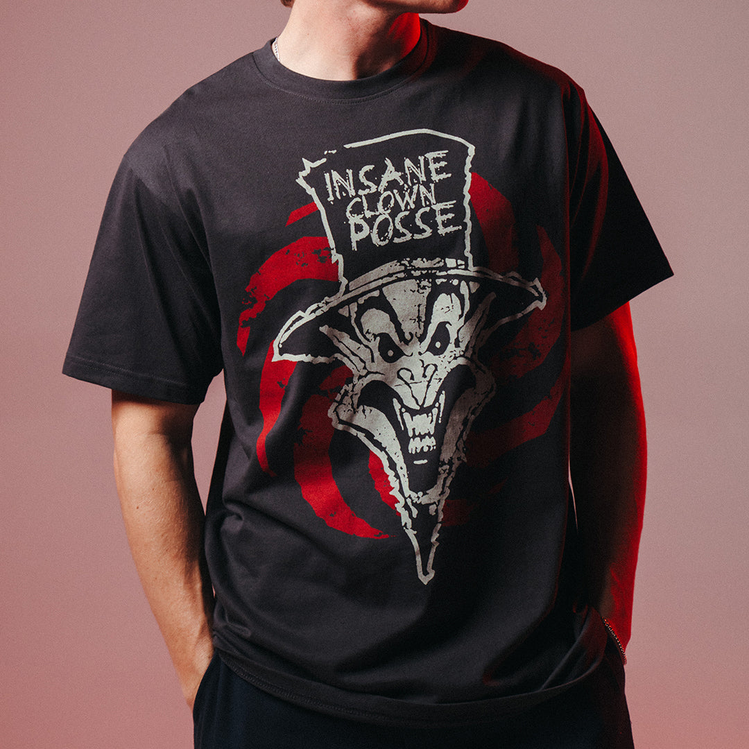 "Ringmaster Spiral" T-Shirt In Steel Grey