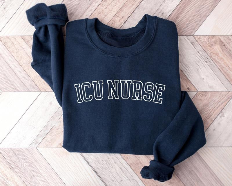 ICU Nurse Sweatshirt, Gifts for Intensive Care Unit Nurse, Unisex Crewneck Trendy ICU Sweater, Nursing School Gift, For...