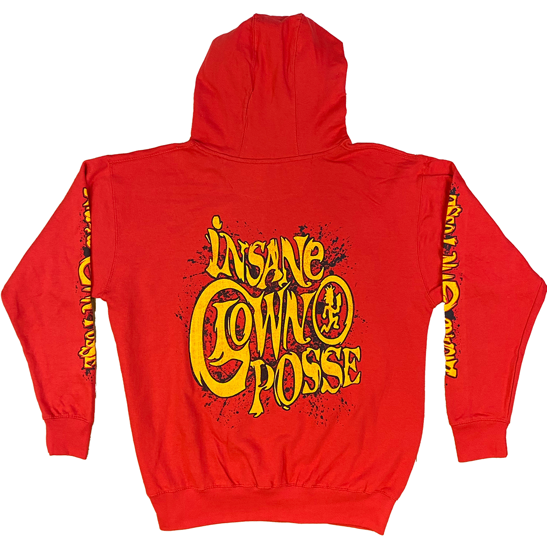 "Hatchetman Gold" Pullover Hoodie In Red