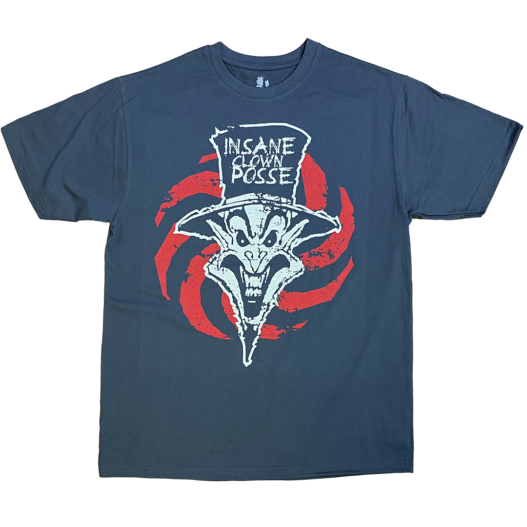 "Ringmaster Spiral" T-Shirt In Steel Grey