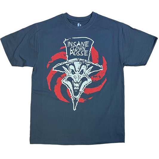 "Ringmaster Spiral" T-Shirt In Steel Grey