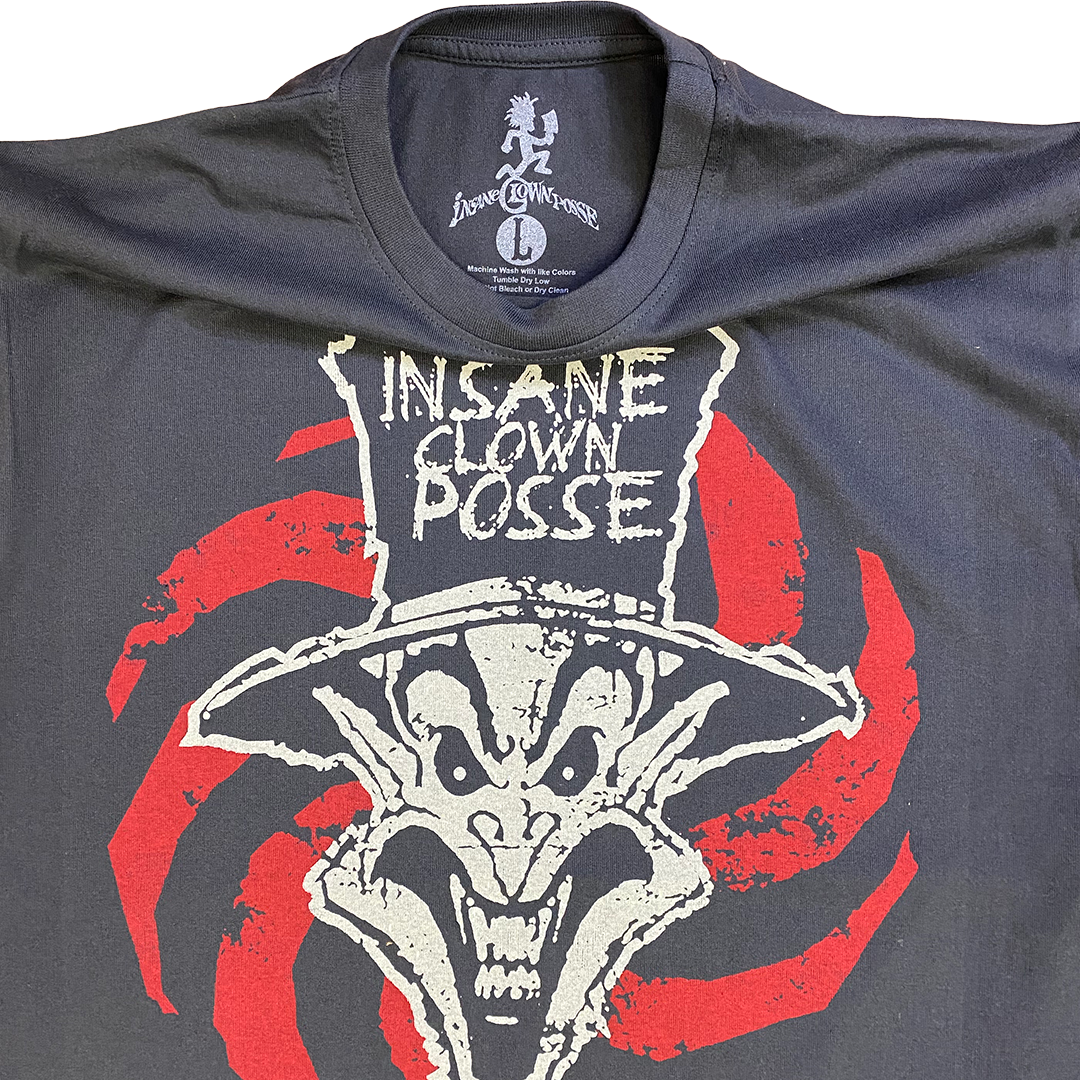 "Ringmaster Spiral" T-Shirt In Steel Grey