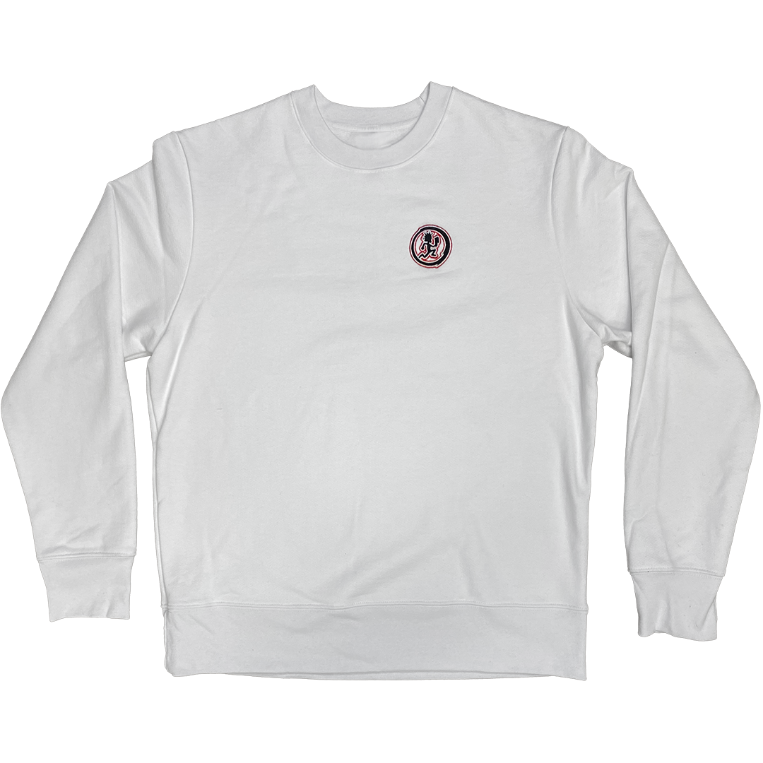 "Hatchetman" Embroidered Sweatshirt In White