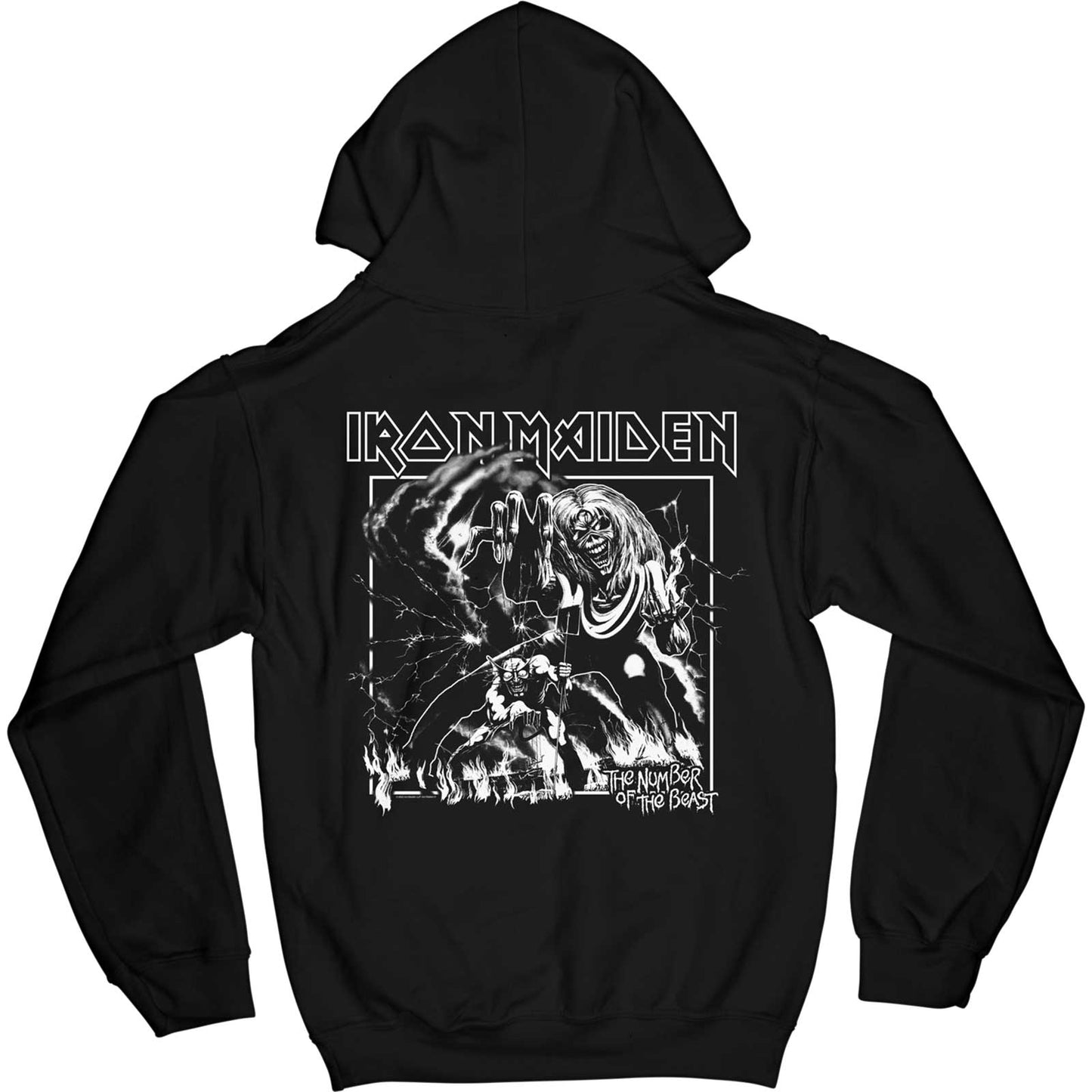 Iron Maiden Unisex Pullover Hoodie: Number of the Beast One Colour (back print)