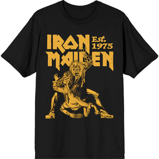 Iron Maiden | Official Band T-Shirt | Est. 1975 Claw Yellow Graphic
